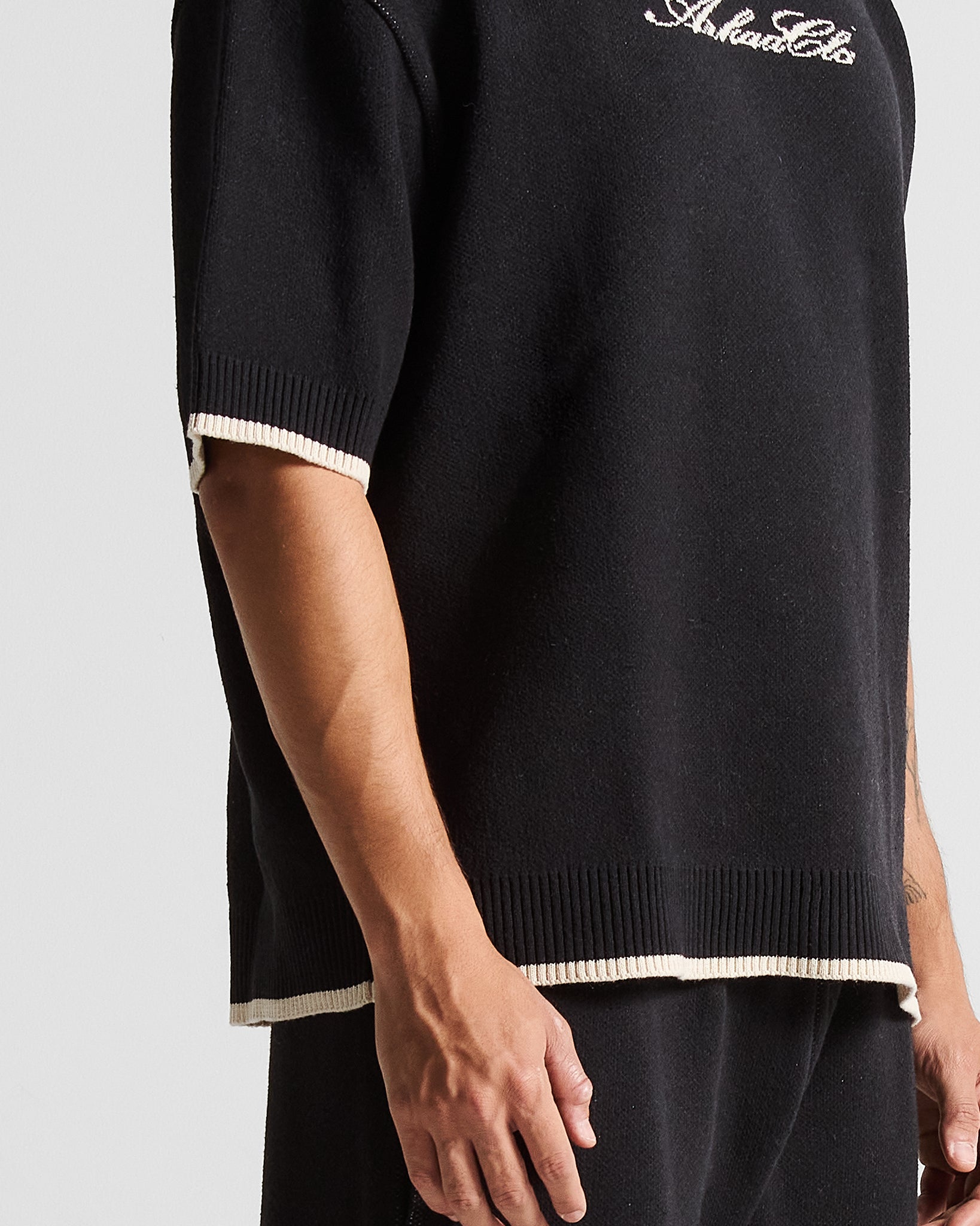 Knit Tshirt Hustler Negra