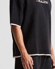 Knit Tshirt Hustler Negra