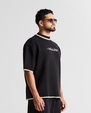 Knit Tshirt Hustler Negra