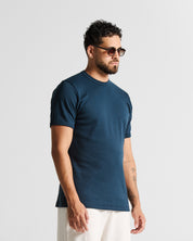 Slim Rib Tee - Azul