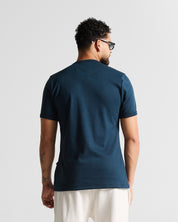 Slim Rib Tee - Azul