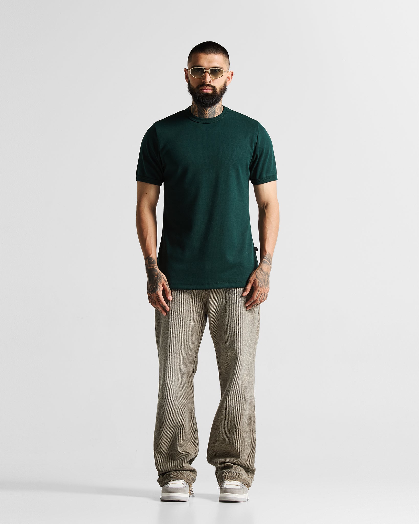 Slim Rib Tee - Verde