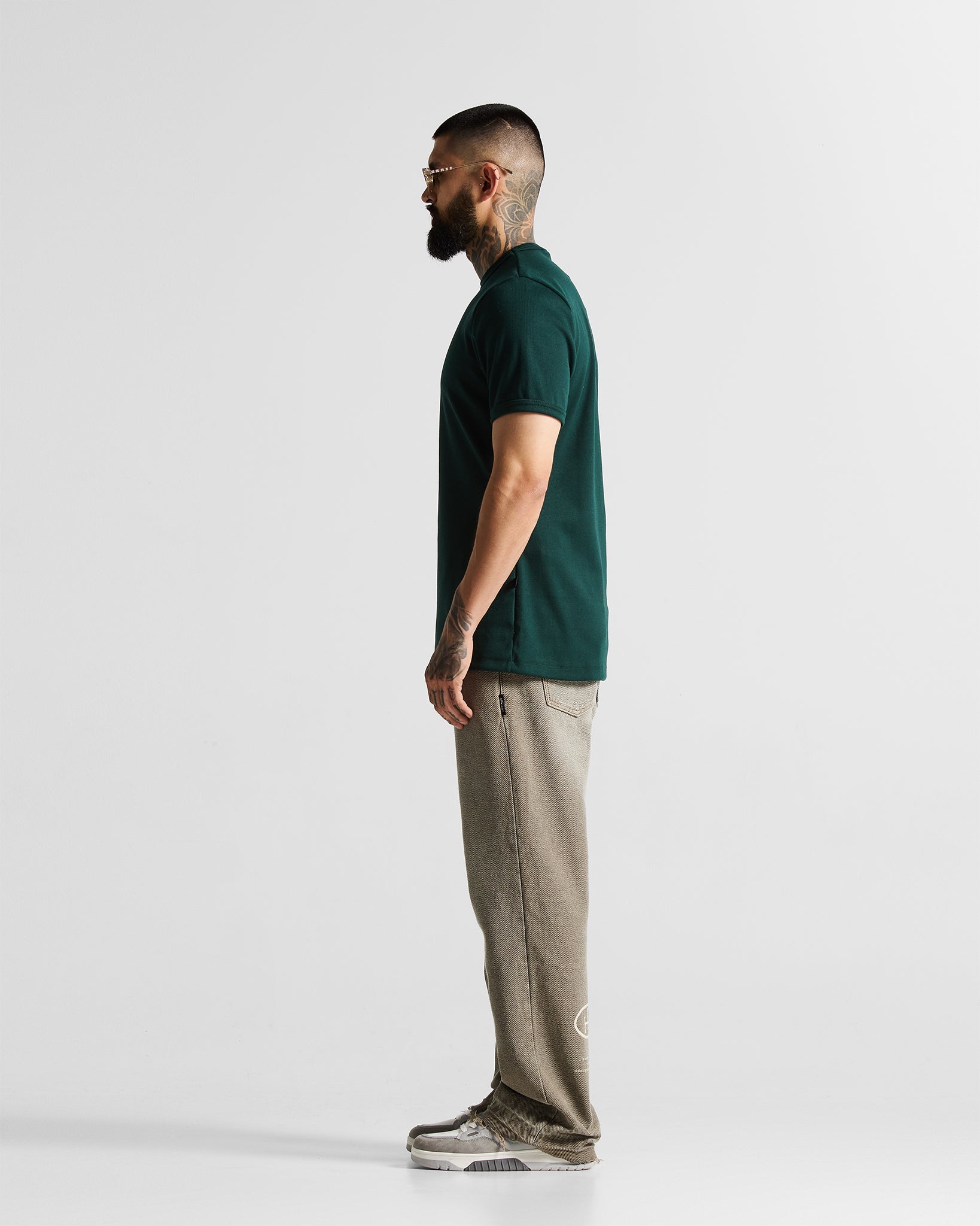 Slim Rib Tee - Verde