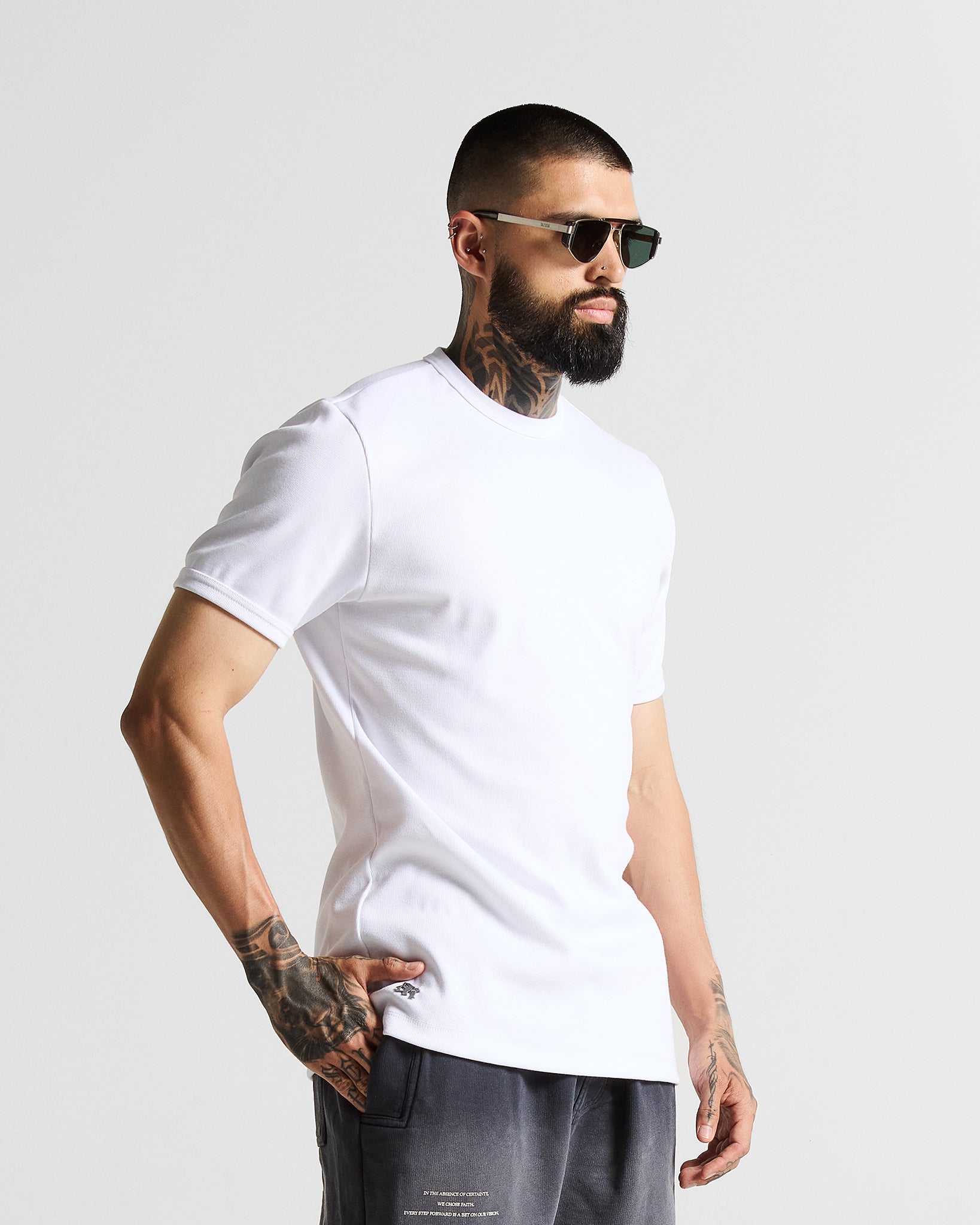 Slim Rib Tee - Blanca