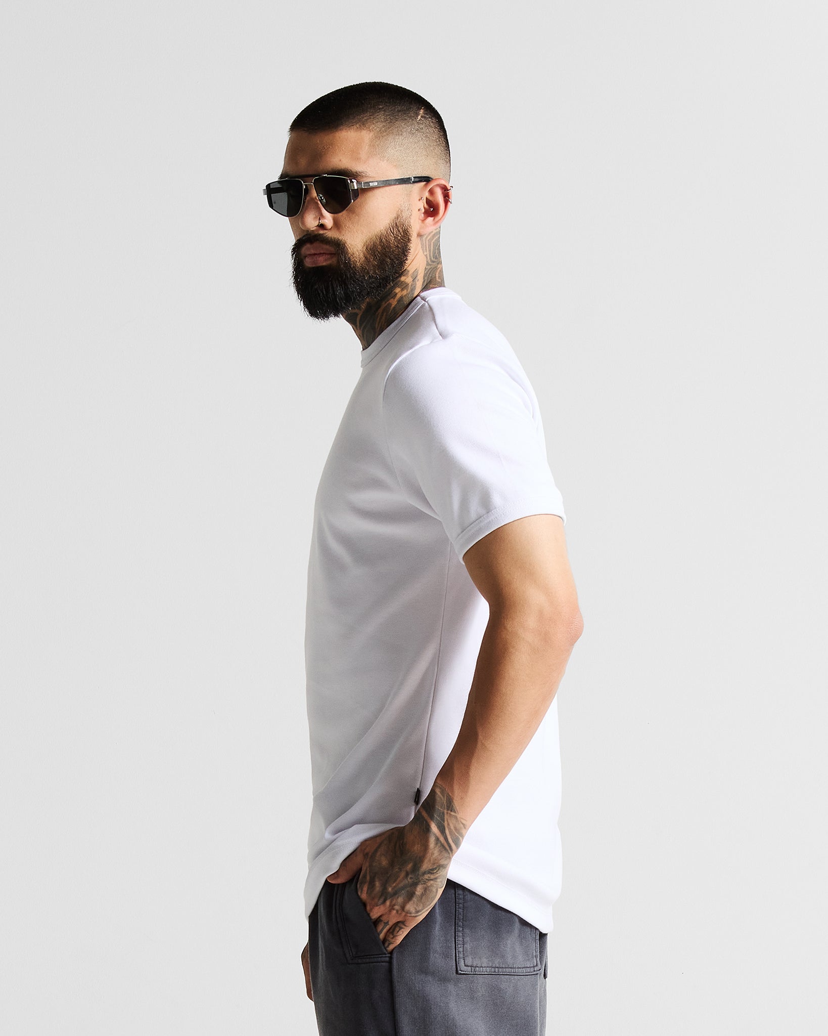 Slim Rib Tee - Blanca