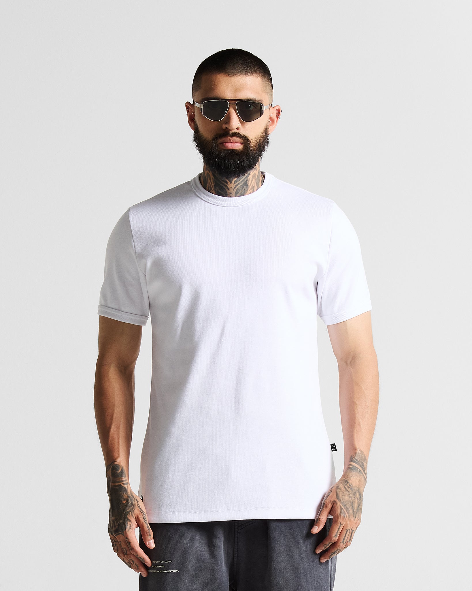 Slim Rib Tee - Blanca