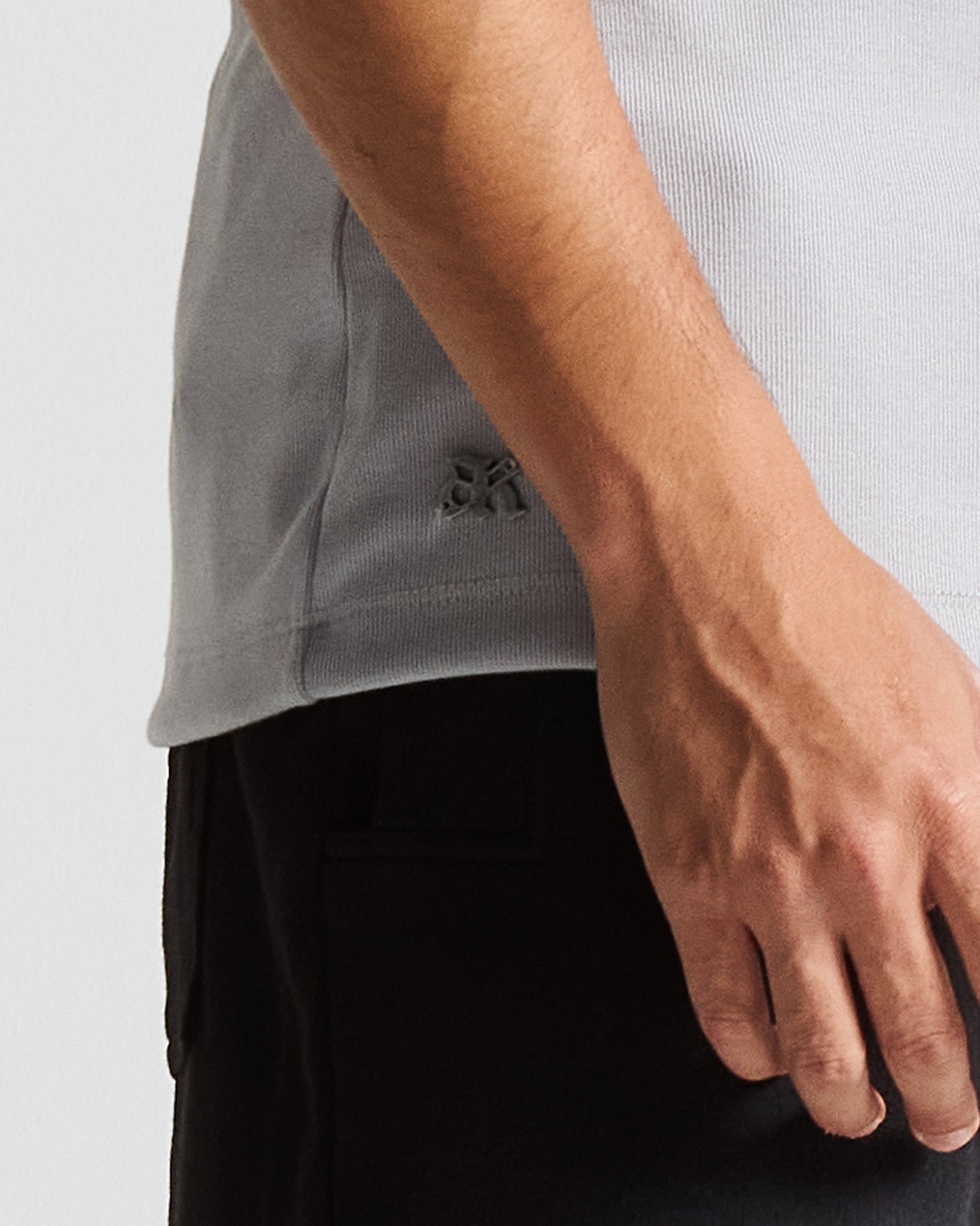 Slim Rib Tee - Gris