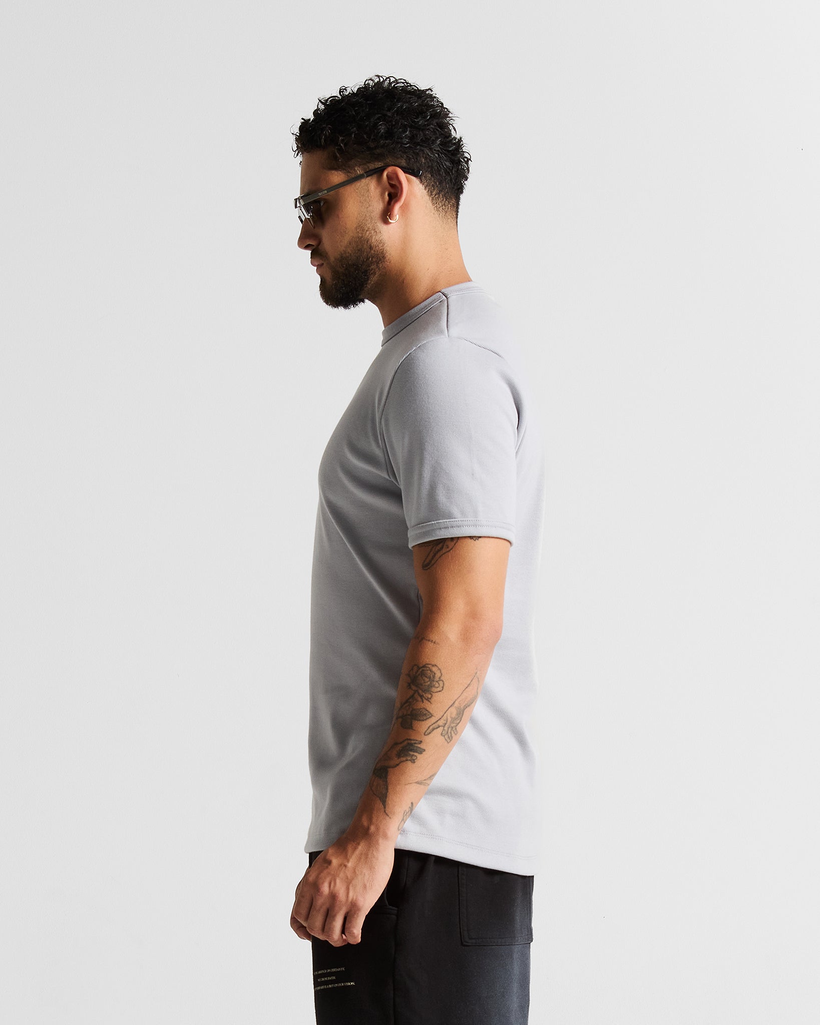 Slim Rib Tee - Gris