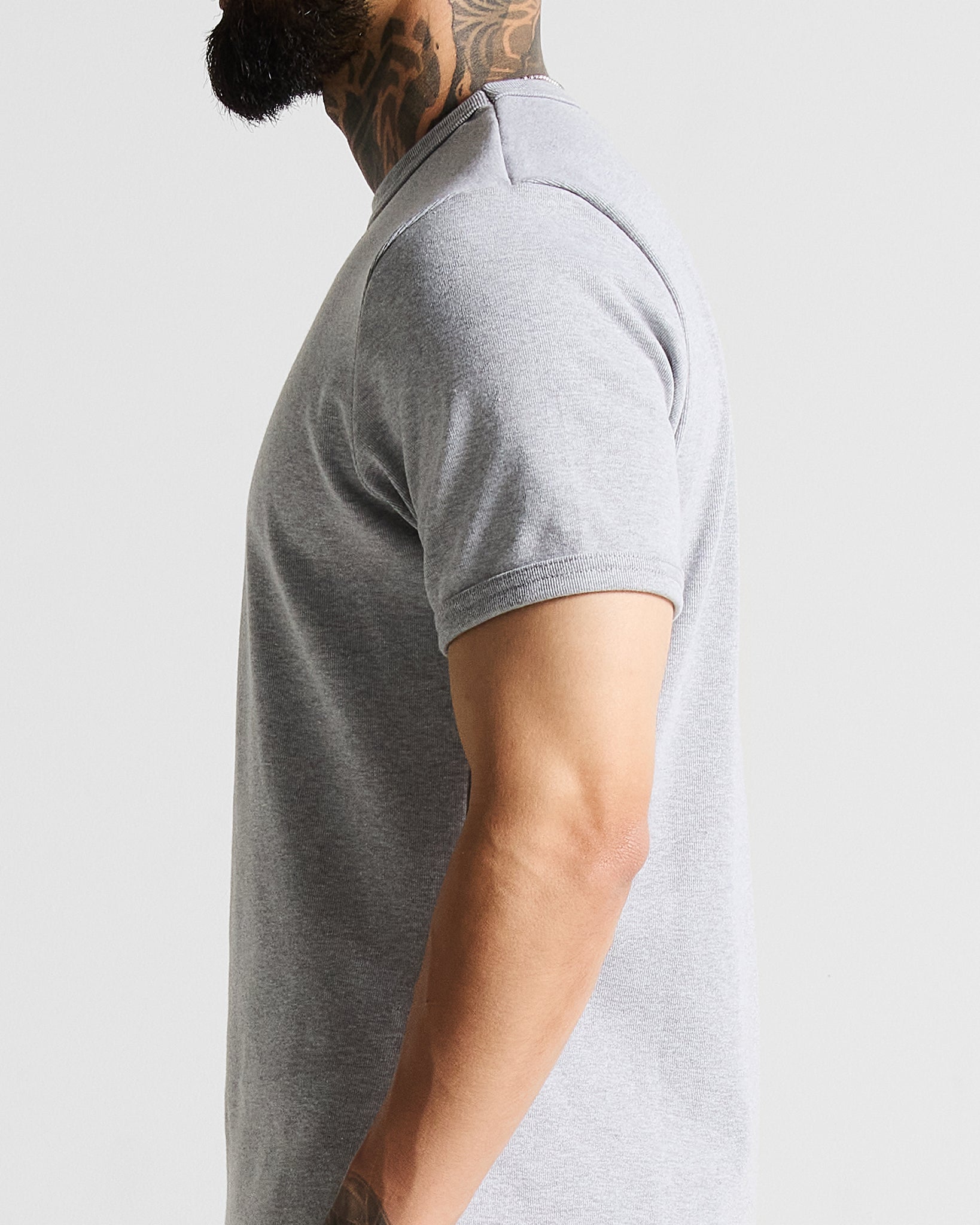 Slim Rib Tee - Gris Jaspe