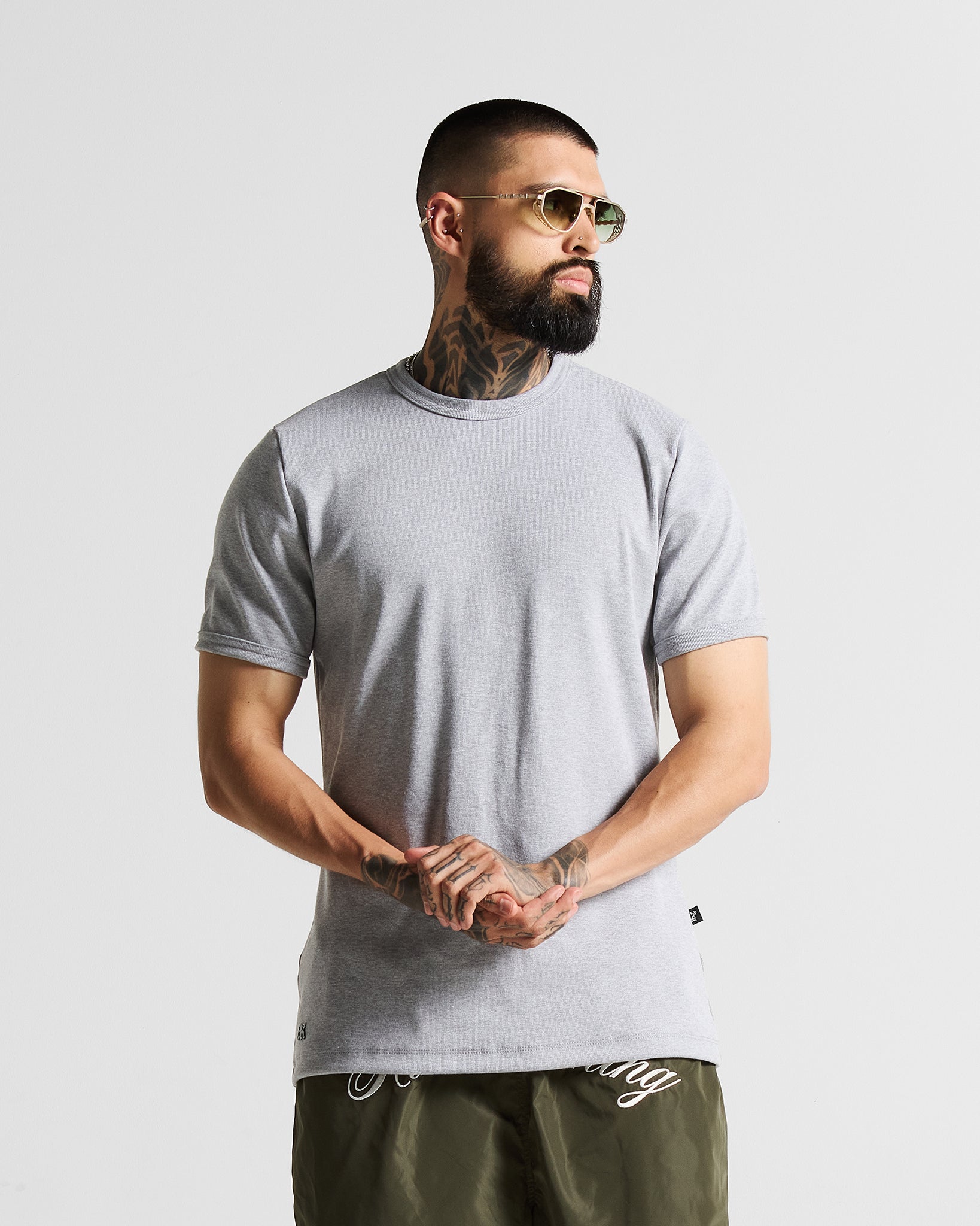Slim Rib Tee - Gris Jaspe