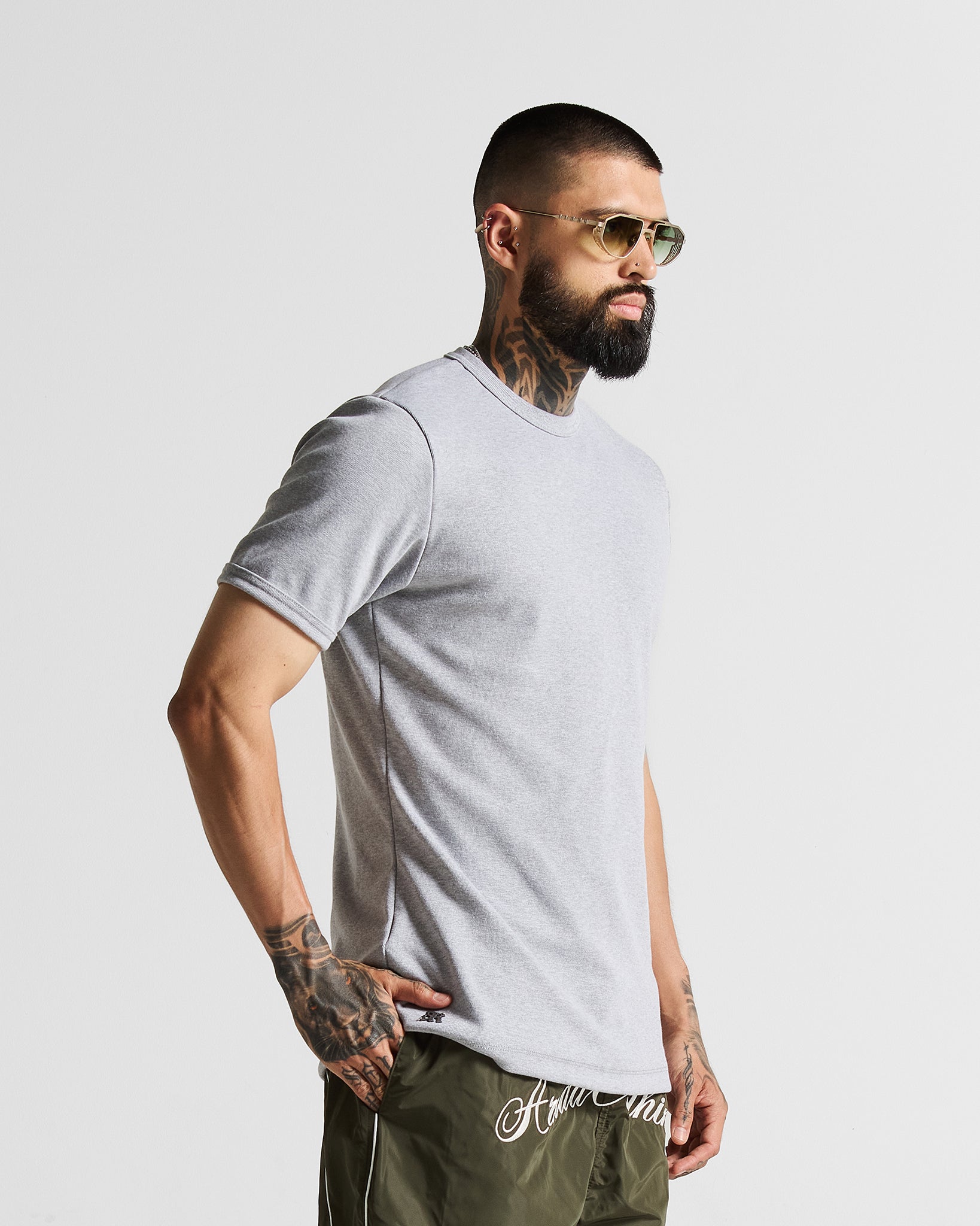 Slim Rib Tee - Gris Jaspe
