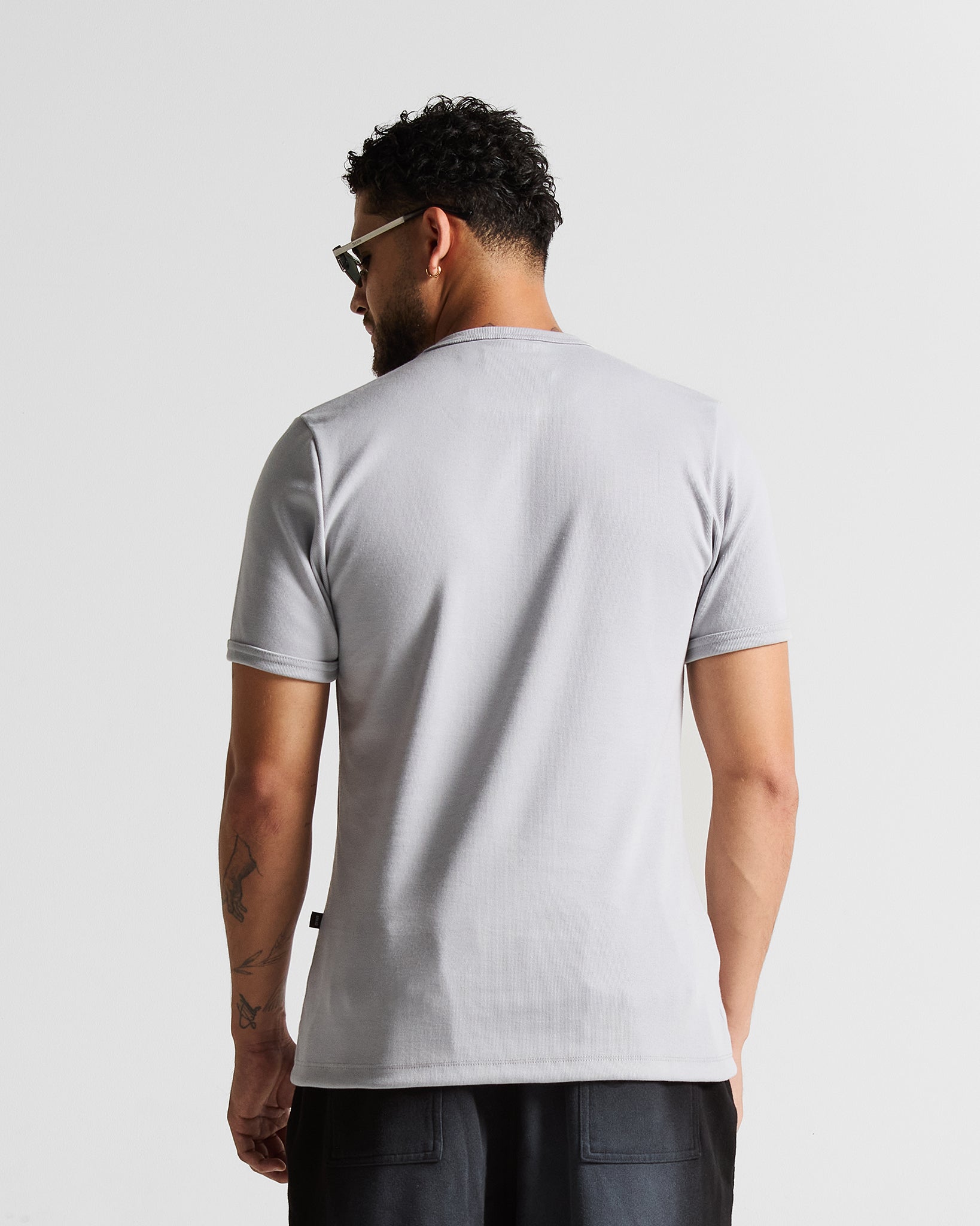 Slim Rib Tee - Gris