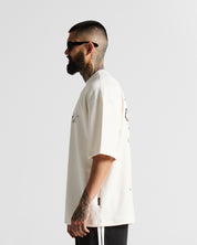 Tshirt Oversize Blanca Espadas Hustler