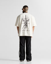 Tshirt Oversize Blanca Espadas Hustler