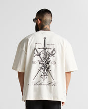 Tshirt Oversize Blanca Espadas Hustler
