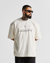 Tshirt Oversize Blanca Espadas Hustler