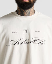 Tshirt Oversize Blanca Espadas Hustler