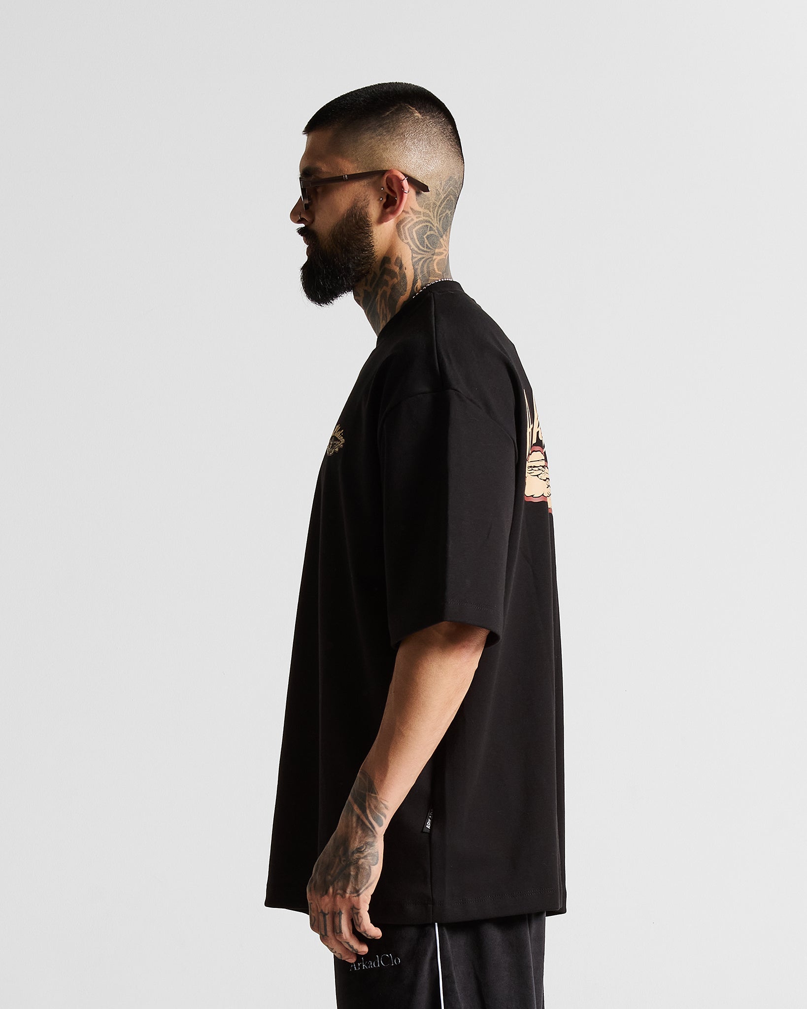 Tshirt Oversize Negra Angel