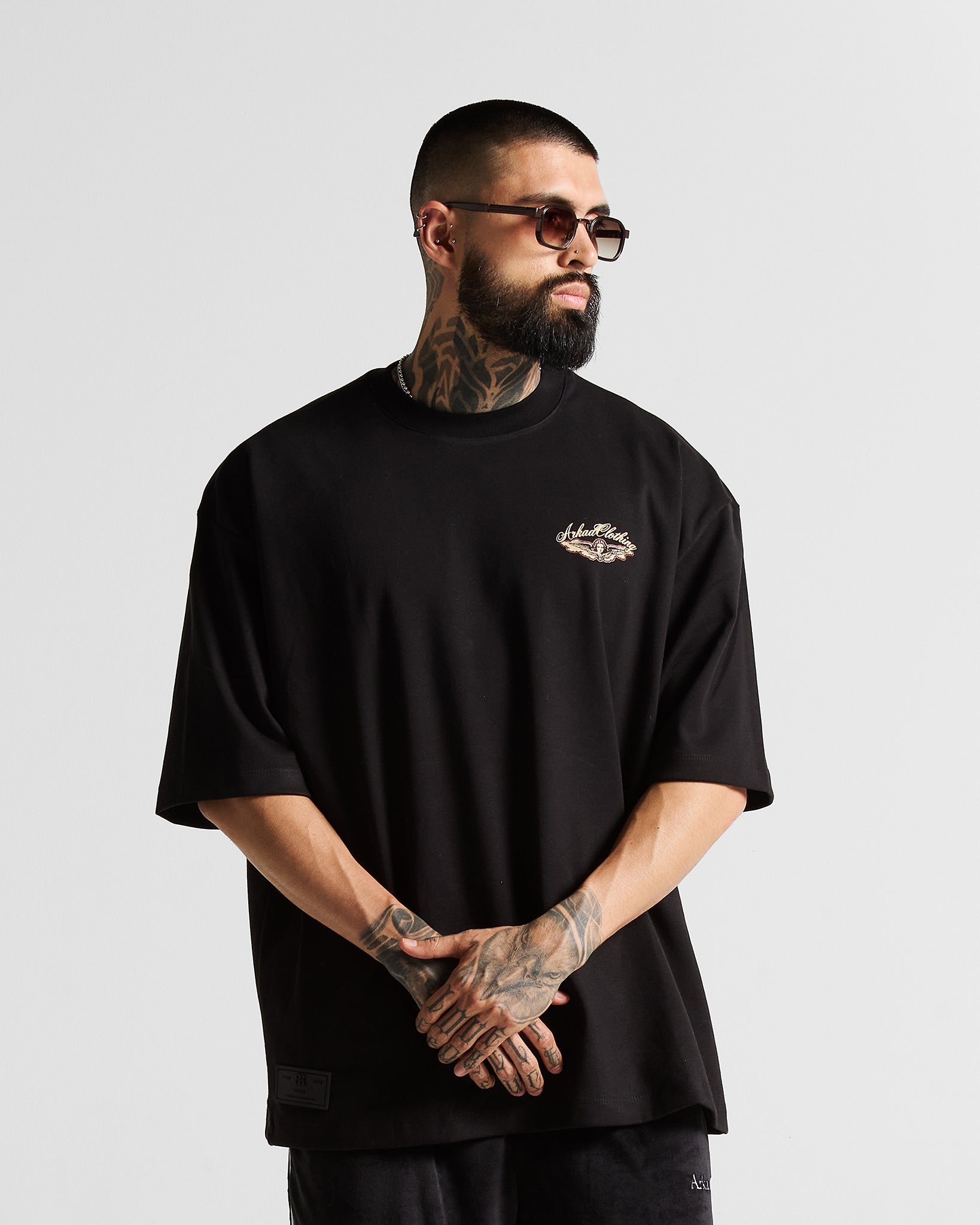 Tshirt Oversize Negra Angel
