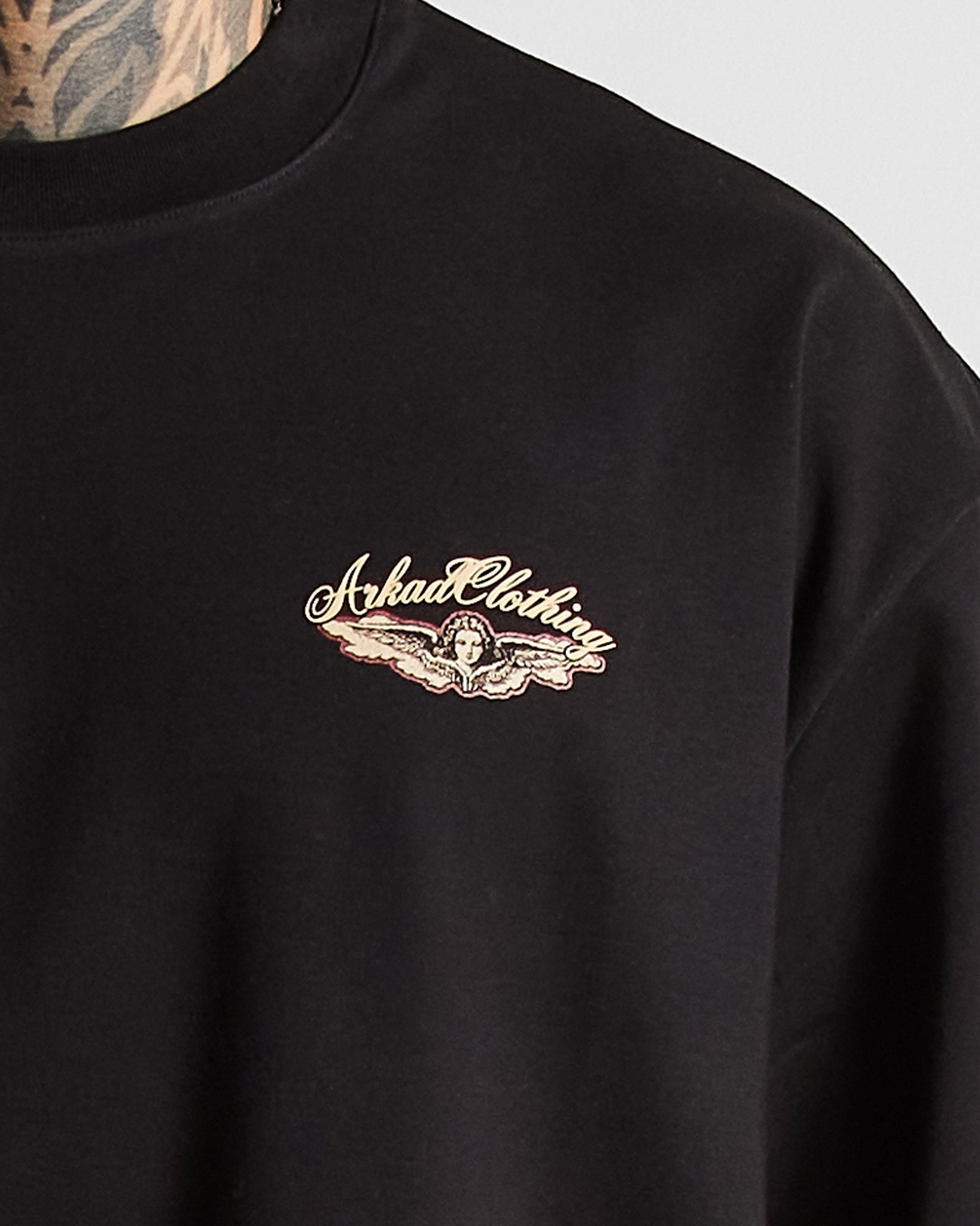Tshirt Oversize Negra Angel