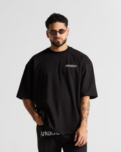 Tshirt Oversize Negra Angel Gris