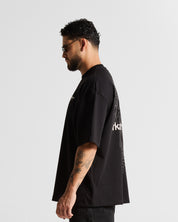 Tshirt Oversize Negra Angel Gris