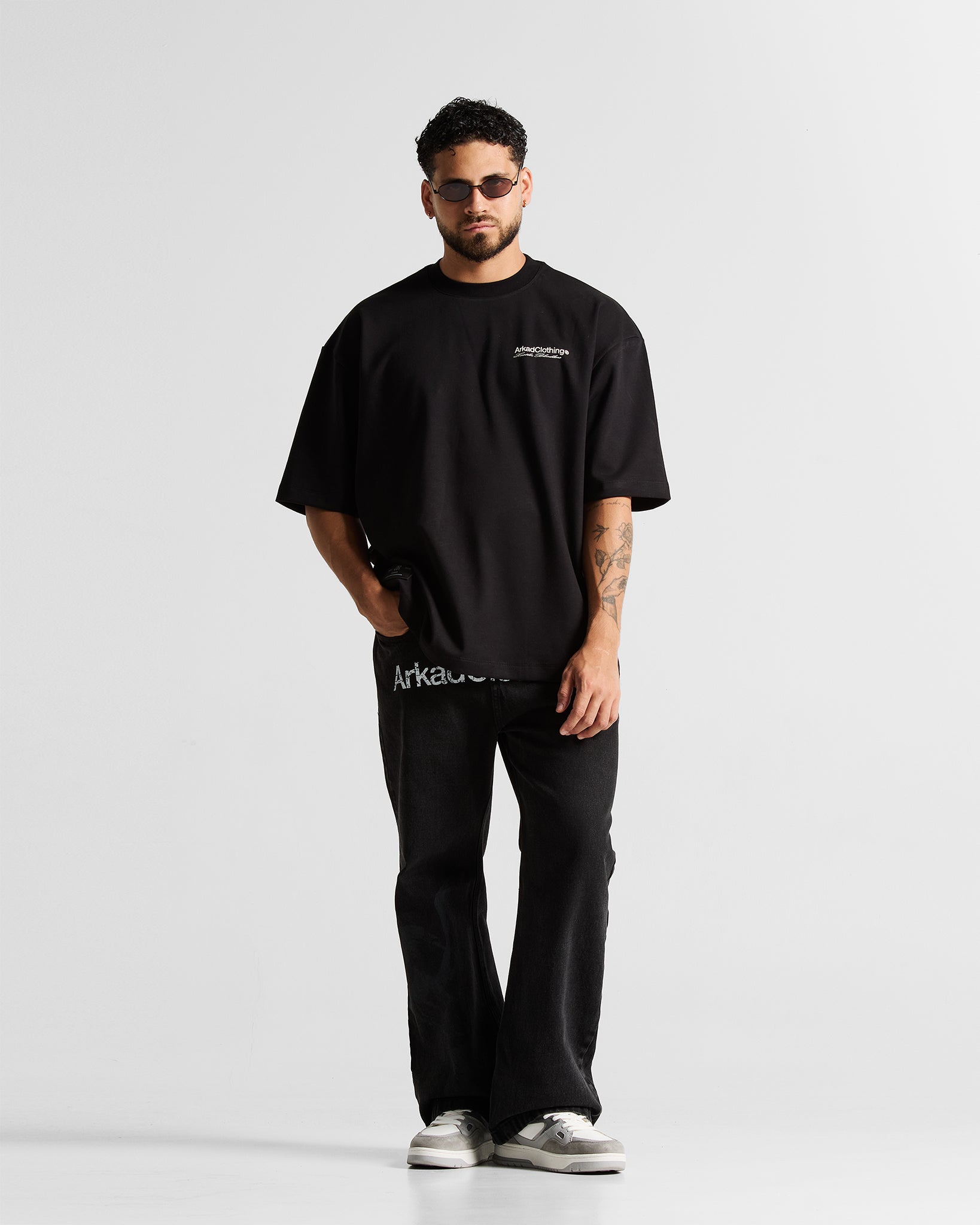 Printed Jean Negro Arkad Clothing Angeles