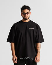 Tshirt Oversize Negra Angel Gris
