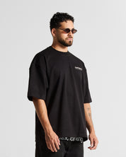 Tshirt Oversize Negra Angel Gris