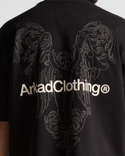 Tshirt Oversize Negra Angel Gris