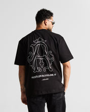 Tshirt Regular Fit Negra Logo Blanco