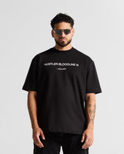 Tshirt Regular Fit Negra Logo Blanco