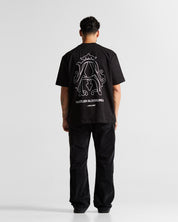 Tshirt Regular Fit Negra Logo Blanco