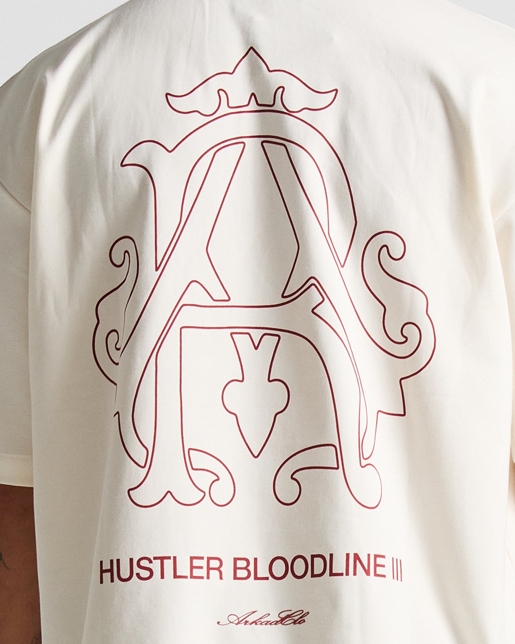 Tshirt Oversize Cream Hustler Rojo