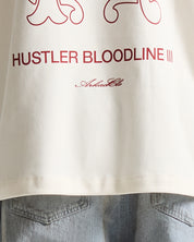 Tshirt Oversize Cream Hustler Rojo