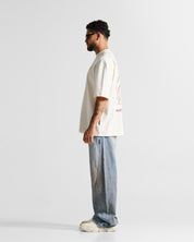 Tshirt Oversize Cream Hustler Rojo