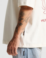 Tshirt Oversize Cream Hustler Rojo