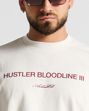 Tshirt Oversize Cream Hustler Rojo