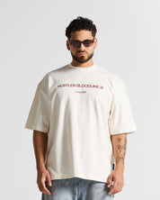Tshirt Oversize Cream Hustler Rojo