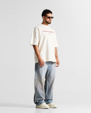 Tshirt Oversize Cream Hustler Rojo