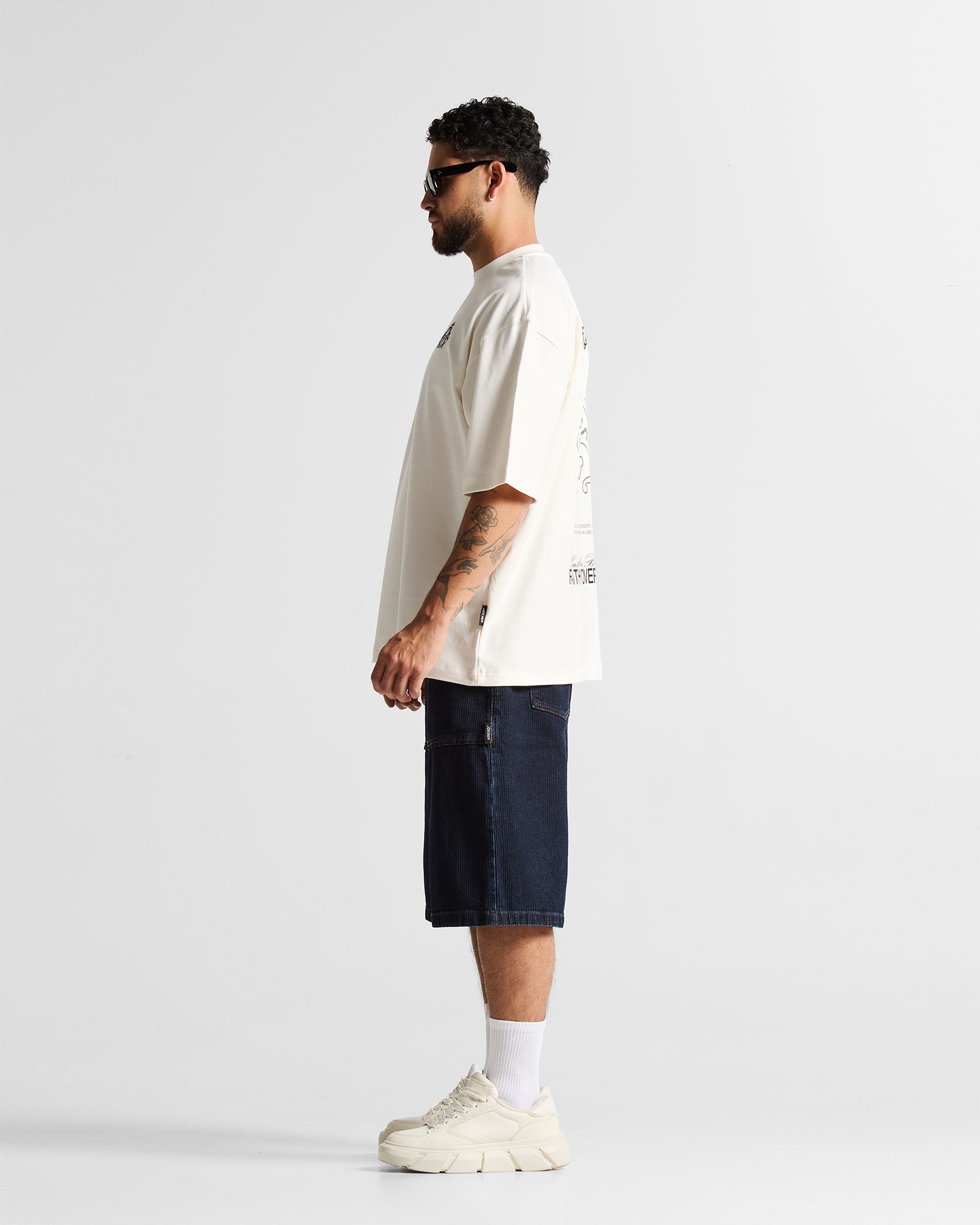 Tshirt Oversize Cream Faith Over Fear