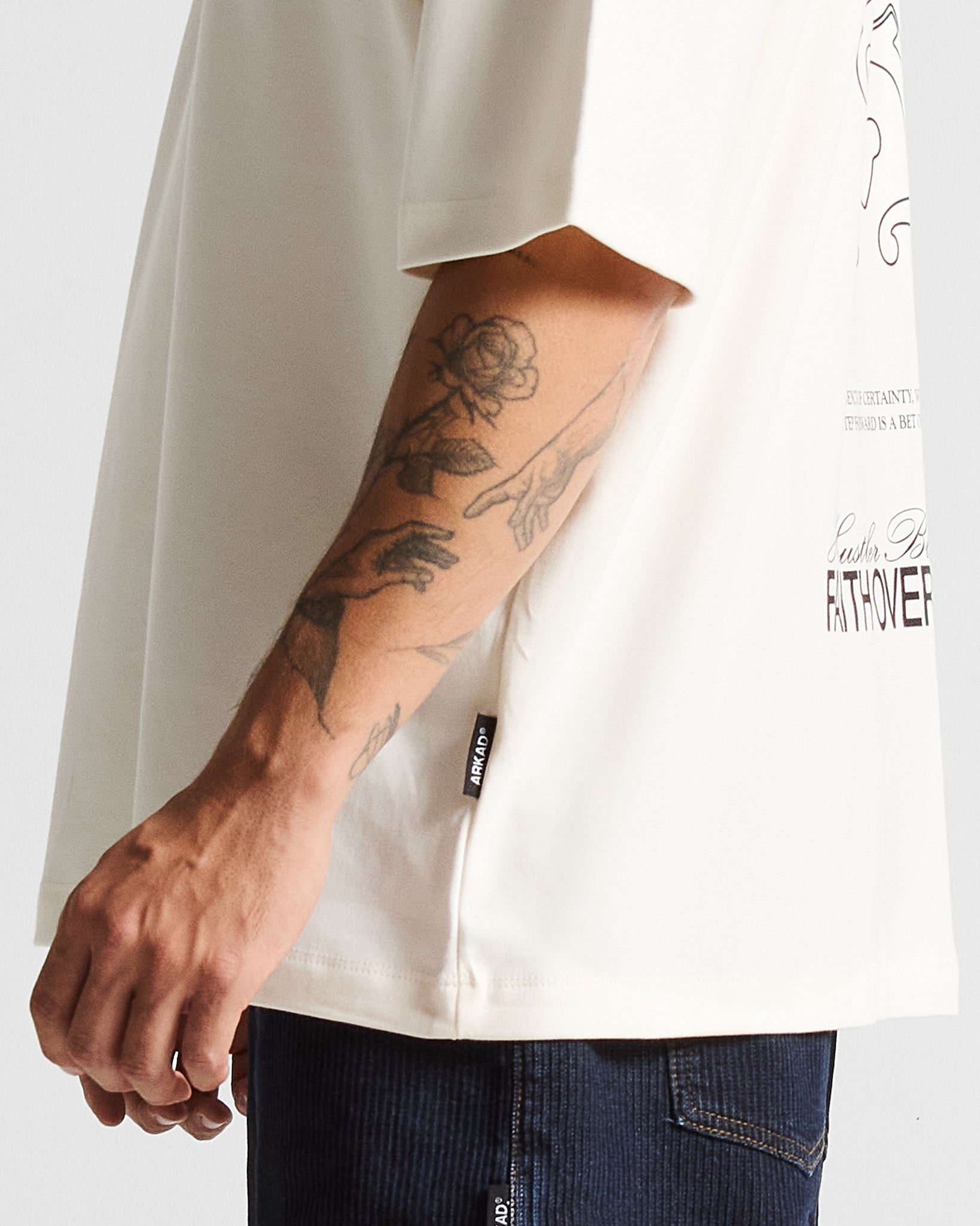 Tshirt Oversize Cream Faith Over Fear