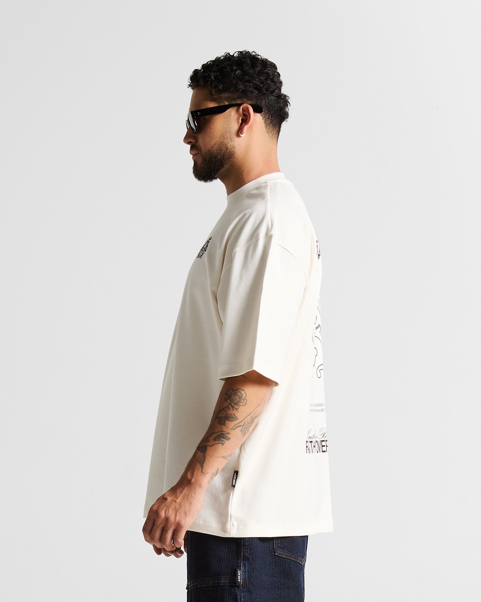 Tshirt Oversize Cream Faith Over Fear