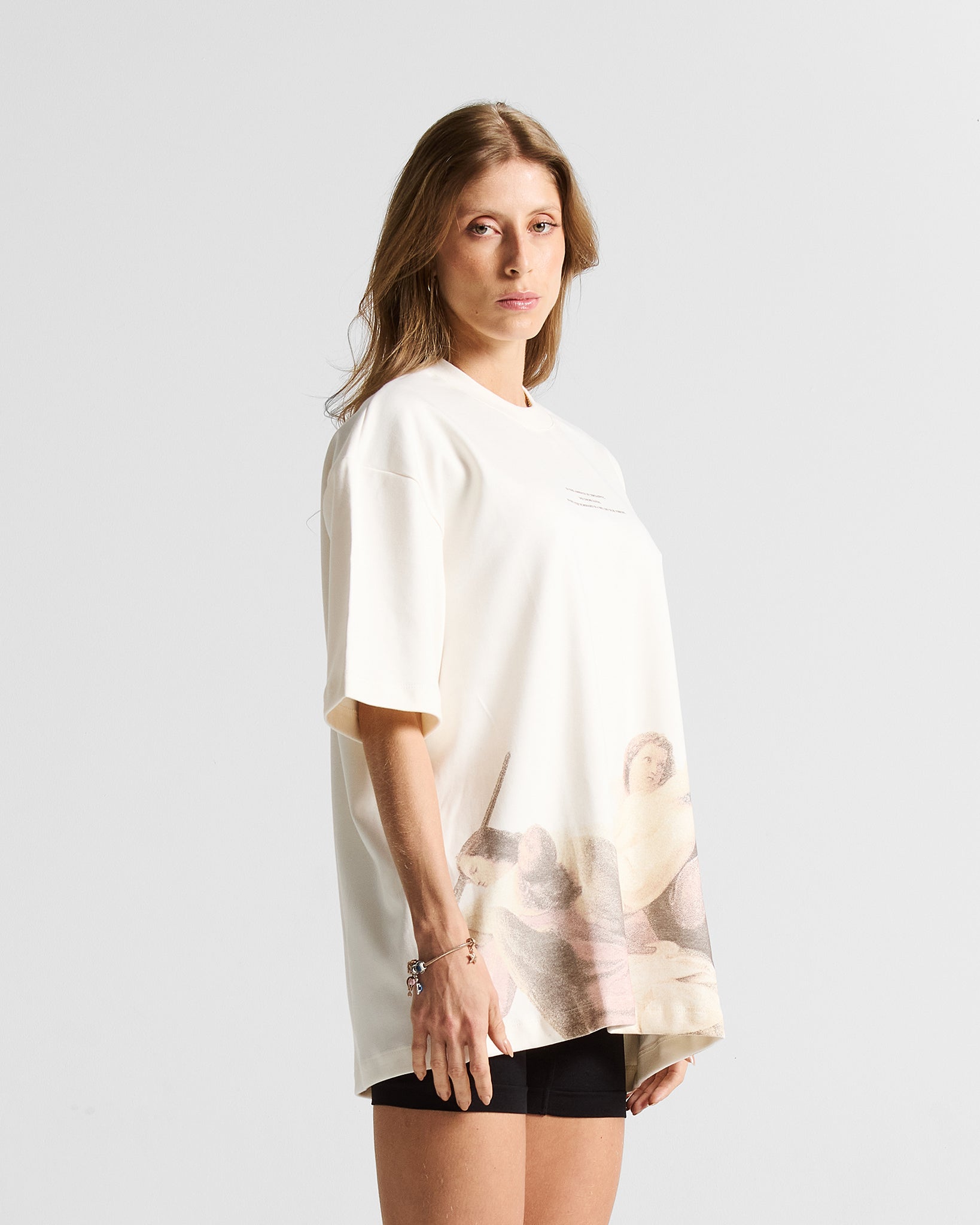Tshirt Oversize Cream Angels - Unisex