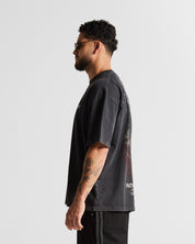 Washed Black Graphic Tshirt