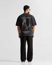 Pintuck Pant Negro con Gris