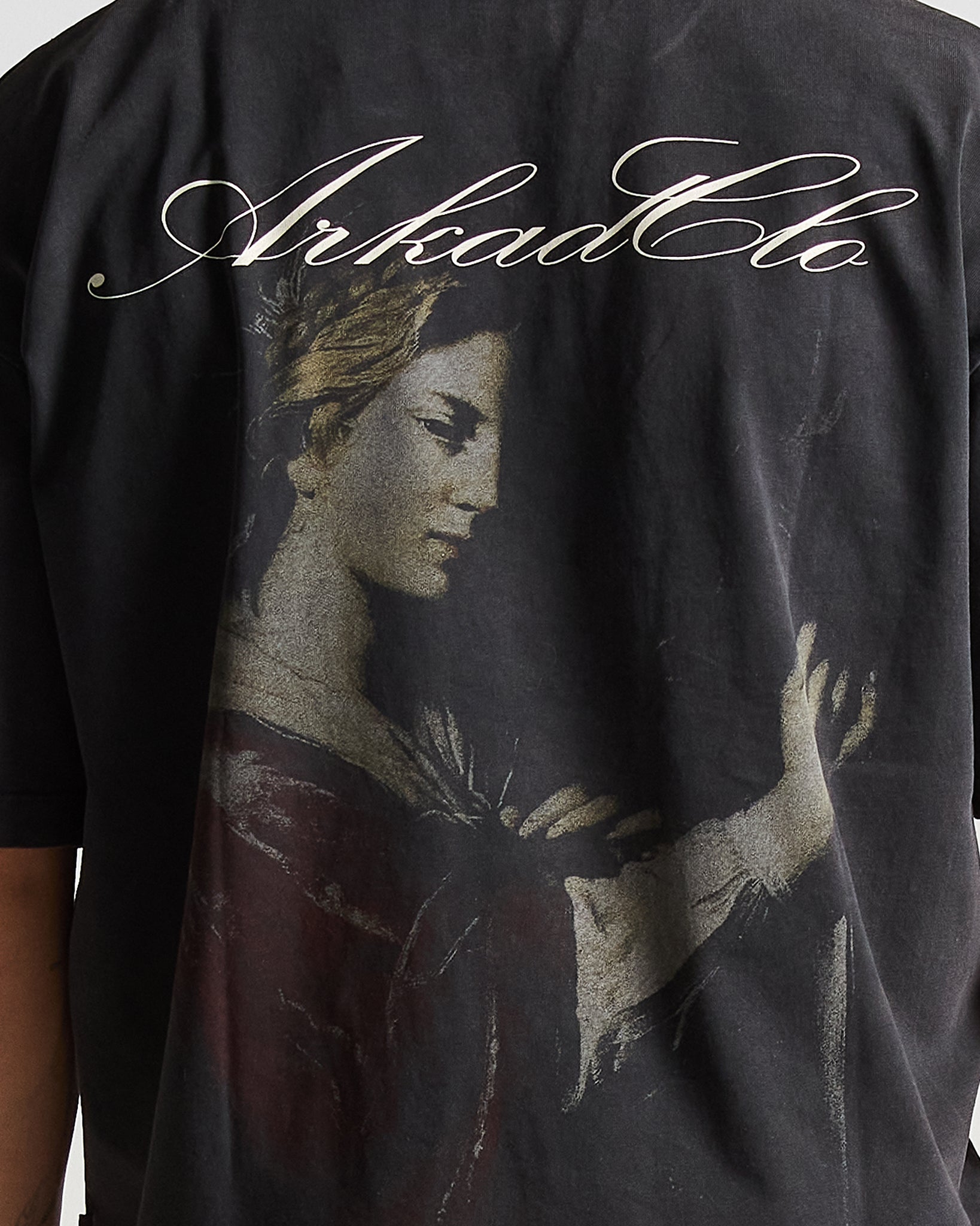Washed Black Graphic Tshirt