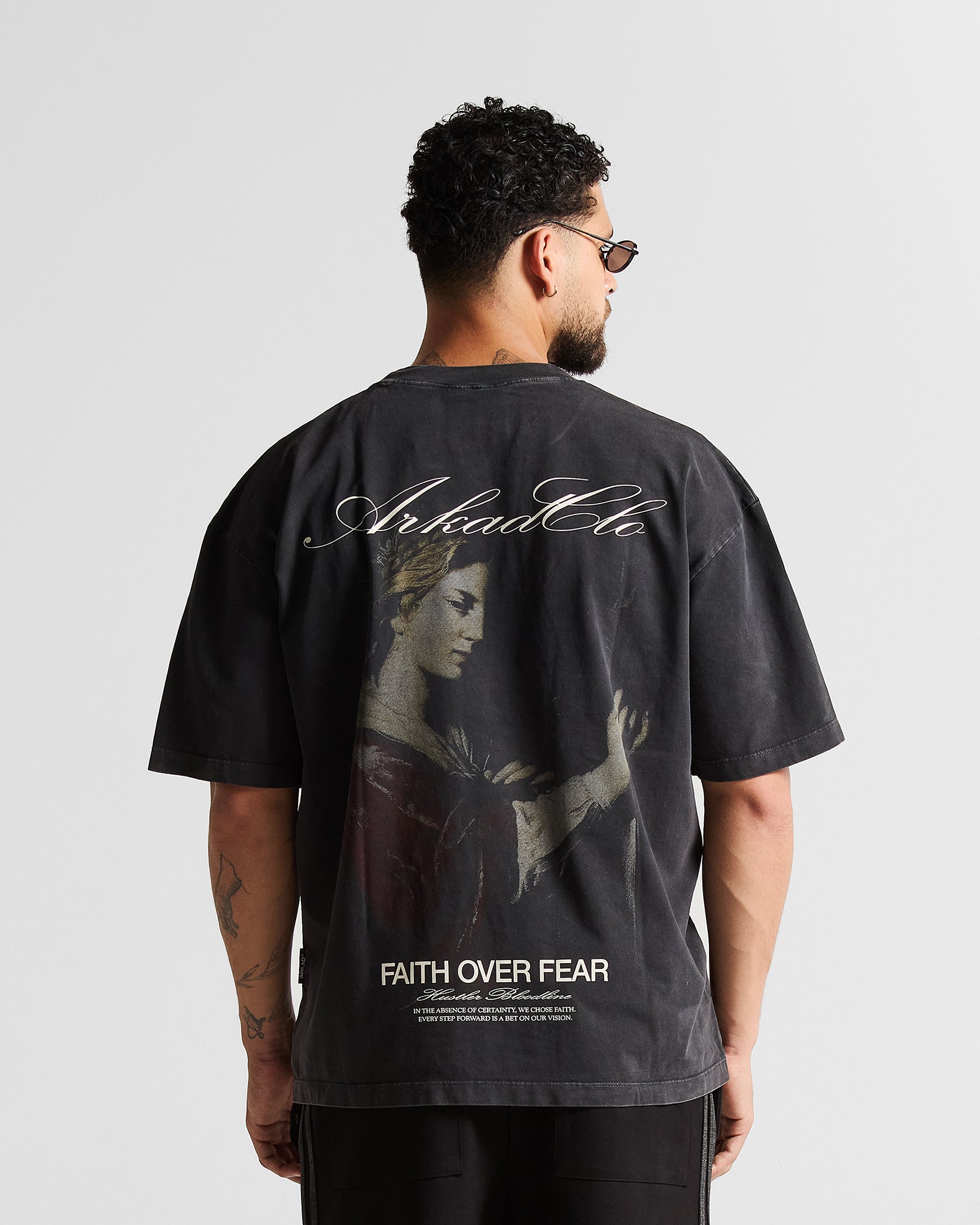 Washed Black Graphic Tshirt