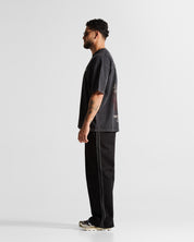 Pintuck Pant Negro con Gris