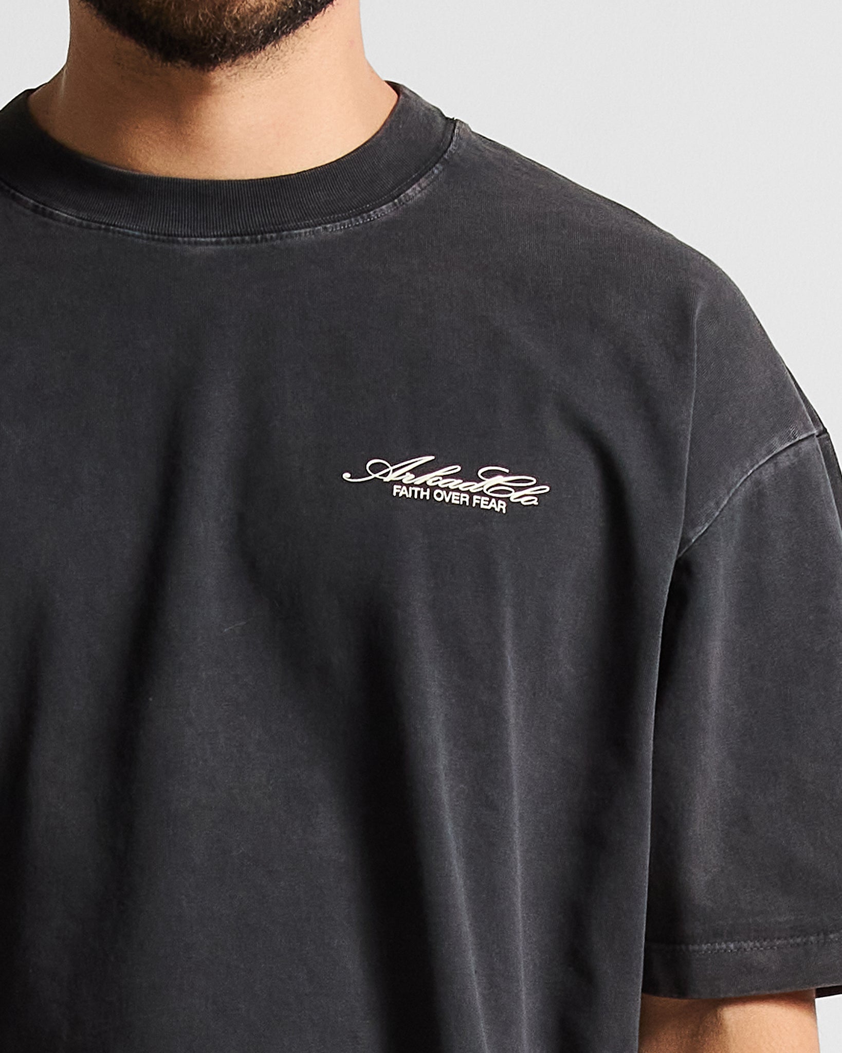Washed Black Graphic Tshirt